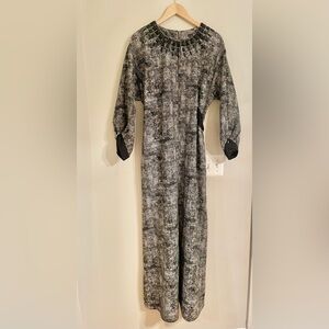 Margo Gorgeous Long Evening Dress with Tie Studded Size US 8 UK 12 EU 40- EUC